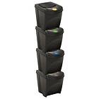 vidaXL 4 Stackable 316185 Bin 4x25L