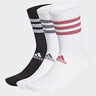 Adidas Glam 3-Stripes Cushioned Crew Sport Sock 3-Pack