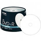 TDK DVD+R 4.7GB 16x 50-pack Cakebox Inkjet
