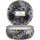 Voluspa 3 Wick Candle In Decorative Tin Apple Blue Clover