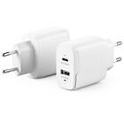 Alogic 2X32 Rapid Power 2 Port 32W USB-C GaN (kabel medfølger)