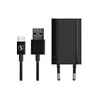 SiGN Wall Charger USB-C 1A 2m (kabel medfølger)