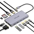 QGeeM USB-C 12-in-1 Triple Display Docking Station