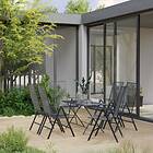 vidaXL 7 Piece Garden Dining Set Steel Anthracite