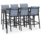 vidaXL 7 Piece Garden Bar Set Black and Grey