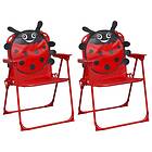 vidaXL Kids' Garden Chairs 2 pcs Red Fabric