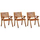 vidaXL Garden Chairs 3 pcs Solid Acacia Wood