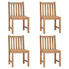 vidaXL Garden Chairs 4 pcs Solid Teak Wood