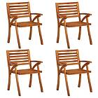 vidaXL Garden Chairs 4 pcs Solid Acacia Wood