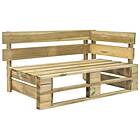 vidaXL Garden Pallet Corner Bench Wood