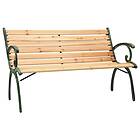 vidaXL Garden Bench 123 cm Cast Iron and Solid Firwood