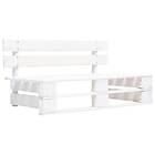 vidaXL Garden Pallet Bench Wood White