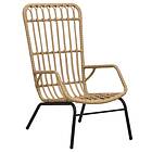 vidaXL Garden Chair Poly Rattan Light Brown