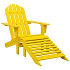 vidaXL Garden Adirondack Chair with Ottoman Solid Fir Wood Yellow