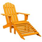 vidaXL Garden Adirondack Chair with Ottoman Solid Fir Wood Orange