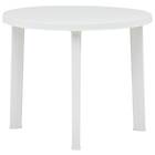 vidaXL Garden Table White 89 cm Plastic