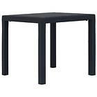 vidaXL Garden Table Anthracite 79x79x72 cm Plastic Rattan Look