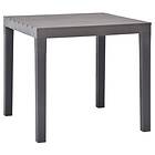 vidaXL Garden Table Mocca 78x78x72 cm Plastic