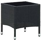 vidaXL Garden Table Black 40x40x45 cm Poly Rattan