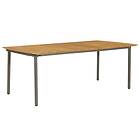 vidaXL Garden Table 200x100x72cm Solid Acacia Wood and Steel