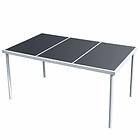 vidaXL Garden Table 150x90x74 cm Black Steel