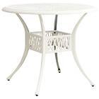vidaXL Garden Table White 90x90x74 cm Cast Aluminium