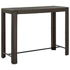 vidaXL Garden Bar Table Brown 140.5x60.5x110.5 cm Poly Rattan