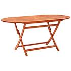 vidaXL Folding Garden Table 160x85x75 cm Solid Eucalyptus Wood