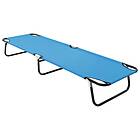 vidaXL Folding Sun Lounger Steel Turquoise Blue