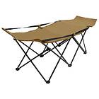 vidaXL Folding Sun Lounger Taupe Steel