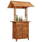 vidaXL Outdoor Bar Table with Rooftop 122x106x217 cm Solid Acacia Wood