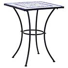 vidaXL Mosaic Bistro Table Blue and White 60 cm Ceramic