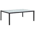 vidaXL Outdoor Dining Table Black 200x150x74 cm Poly Rattan