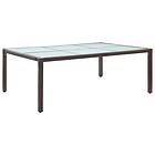 vidaXL Outdoor Dining Table Brown 200x150x74 cm Poly Rattan