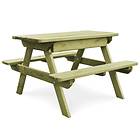 vidaXL Picnic Table with Benches 90x90x58 cm Impregnated Pinewood