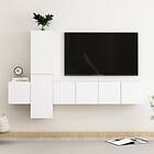 vidaXL 5 Piece TV Cabinet Set White Chipboard