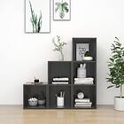 vidaXL 3 Piece TV Cabinet Set High Gloss Grey Chipboard