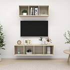 vidaXL 2 Piece TV Cabinet Set Sonoma Oak Chipboard