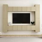 vidaXL 10 Piece TV Cabinet Set Sonoma Oak Chipboard