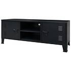 vidaXL TV Cabinet Metal Industrial Style 120x35x48 cm Black