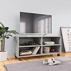 vidaXL TV Cabinet with Castors Concrete Grey 90x35x35 cm Chipboard