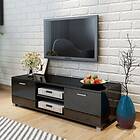 vidaXL TV Cabinet High-Gloss Black 140x40.3x34.7 cm