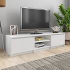 vidaXL TV Cabinet High Gloss White 140x40x35.5 cm Chipboard