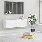 vidaXL TV Cabinet High Gloss White 100x30x30 cm Chipboard