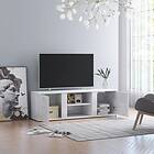 vidaXL TV Cabinet High Gloss White 120x34x37 cm Chipboard