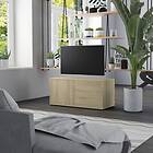 vidaXL TV Cabinet Sonoma Oak 80x34x36 cm Chipboard