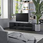 vidaXL TV Cabinet High Gloss Black 120x34x30 cm Chipboard