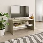 vidaXL TV Cabinet White and Sonoma Oak 80x40x40 cm Chipboard