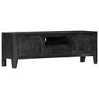 vidaXL TV Cabinet Black 118x30x40 cm Solid Mango Wood