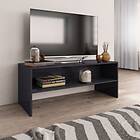 vidaXL TV Cabinet High Gloss Grey 100x40x40 cm Chipboard